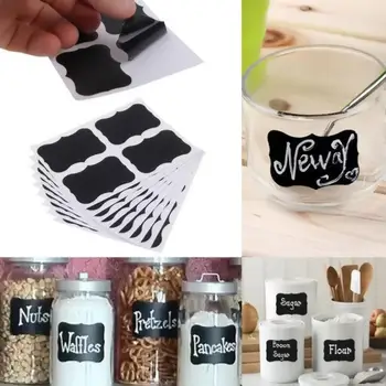 

36 Pcs Erasable Blackboard Sticker Craft Kitchen Jam Jars Bottle Organizer Labels Waterproof Chalkboard Chalk Board Sticker