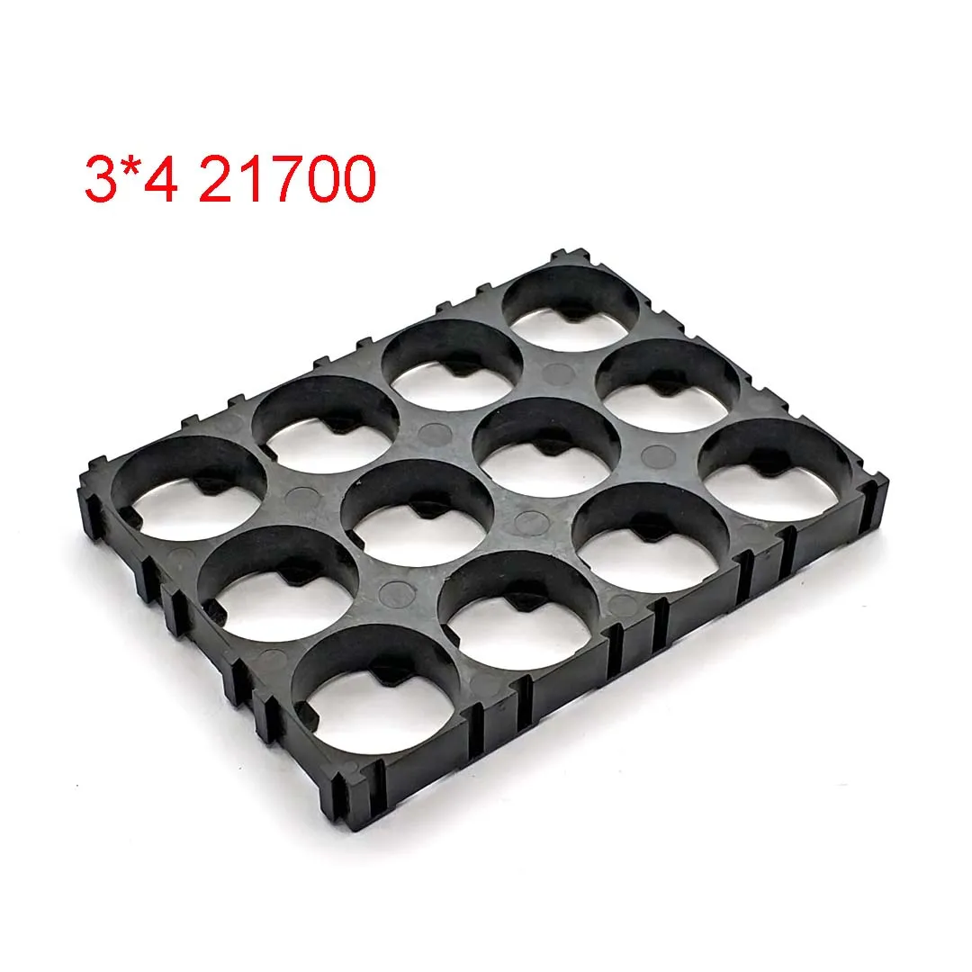 3*4 21700 Battery Holder Bracket Cell Safety Anti Vibration Plastic Brackets for Batteries Diameter 21.2mm Hole Pitch 23mm |