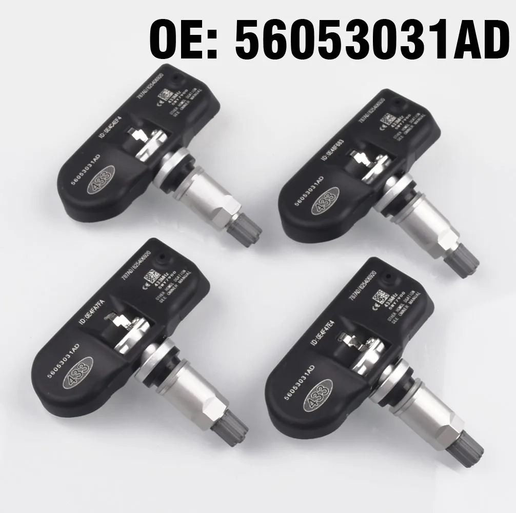 4PCS Car TPMS Tire Pressure Monitoring Sensor 56053031AD for Chrysler 200 Sebring Dodge Grand Carava Charger | Автомобили и