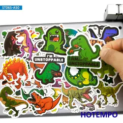 Pack d'autocollants dinosaures amusants, 50 pièces, jouet pour enfants, papeterie pour Scrapbook, téléphone, ordinateur portable, DIY bricolage 