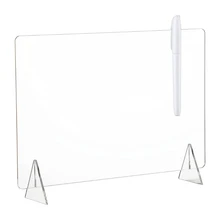 Transparent Acrylic Erasable Message Board Cover Leaflet File Paper Display Stand Home Office Desk Writing Panel