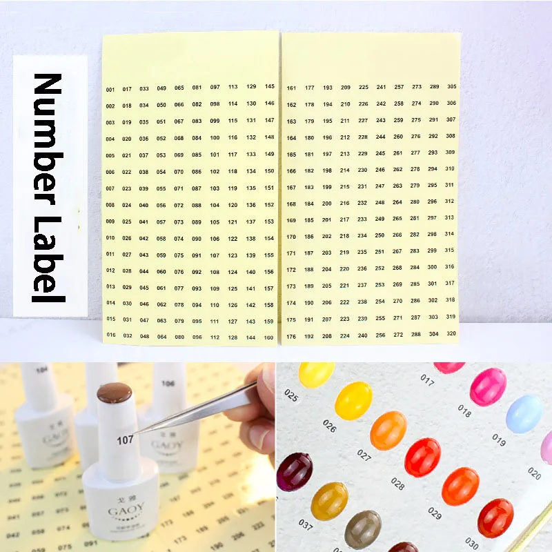 Nail Stickers Nail Art Tools Number Sheet Stickers Clear Number Sticker Label For Nail Polish Color Gel Varnish Marking