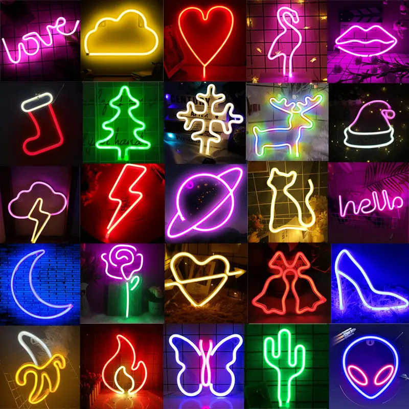 LEDNeonLightWallHangingNeonSignforKidsRoomHomeBedroomParty