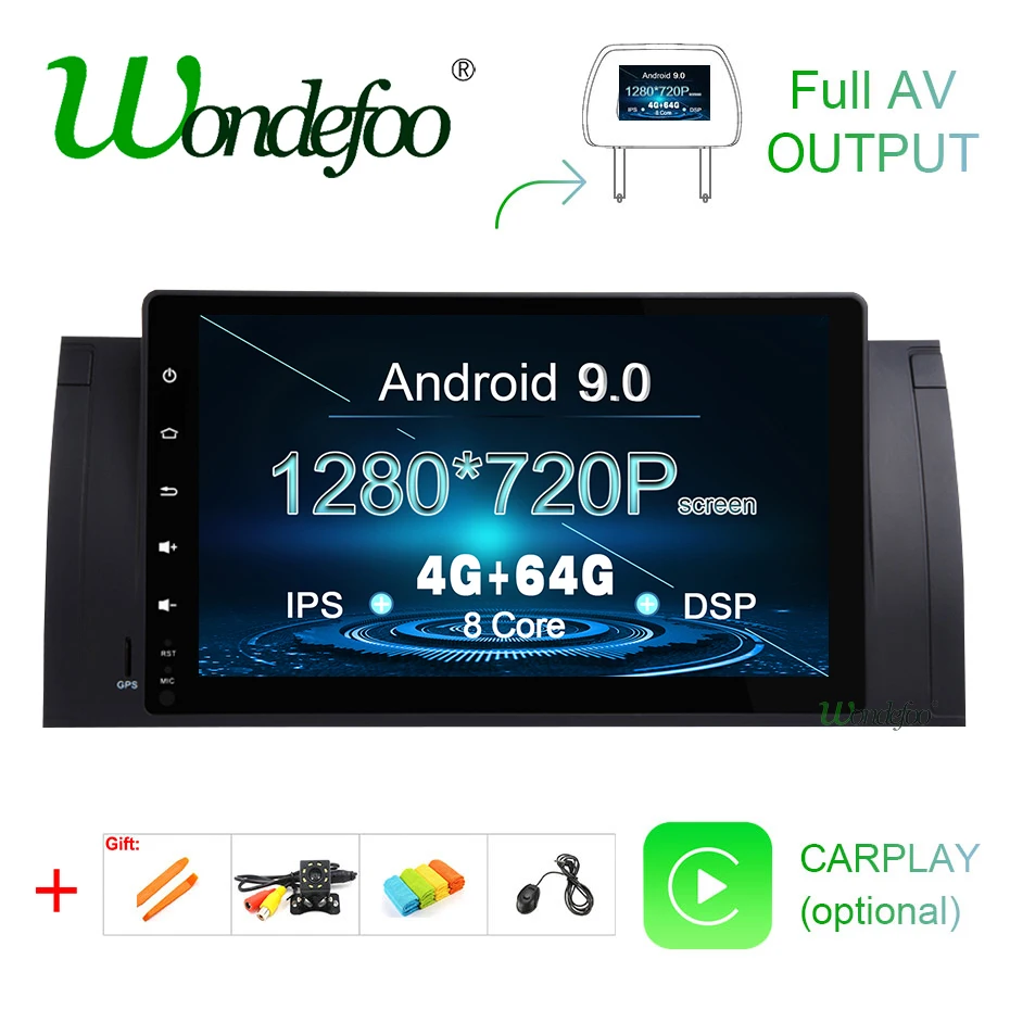 DSP ips Android 9,0 4G 8 CORE 64G Автомобильный gps для BMW X5 E53 1999-2006 E39 1995-2003 M5 gps радио мультимедиа без dvd плеера