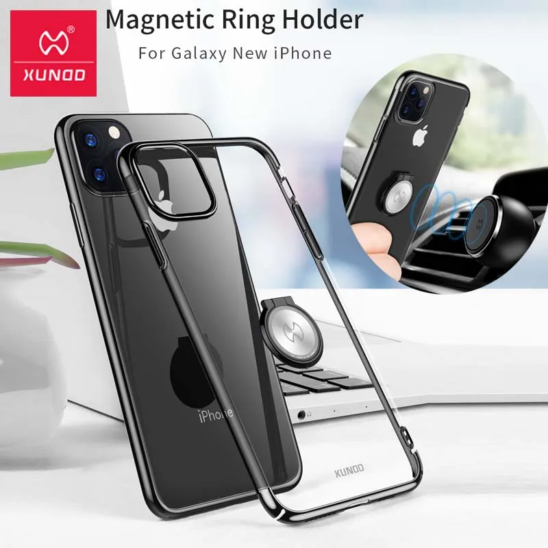 

For iPhone 11 Pro Max 6.5" Phone Case Xundd Luxury Clear Hard PC Cover For iPhone 11 Pro 5.8 2019 Case Coque With Ring Holder
