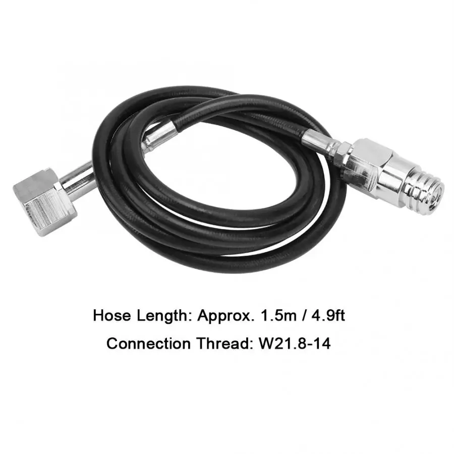 1.5m High Pressure Hose CO2 Soda Water Adapter Kit W21.8-14 TR21.4 Thread for Carbon Dioxide Soda Machine