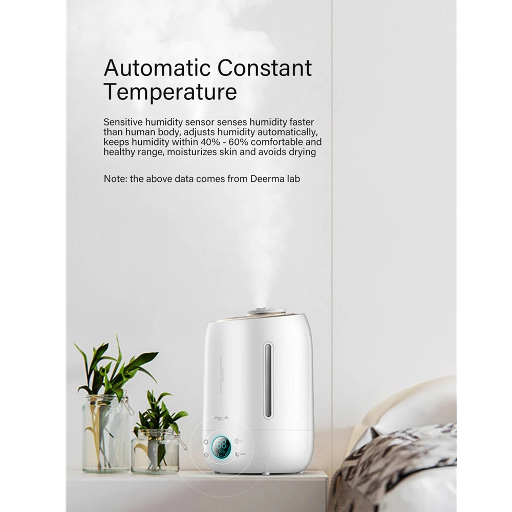Beste Xiaomi Deerma Luchtbevochtiger Ultrasone Fog 5l Rustige Aroma Mist Maker Led Touch Screen Timing Functie Home Water Diffuser