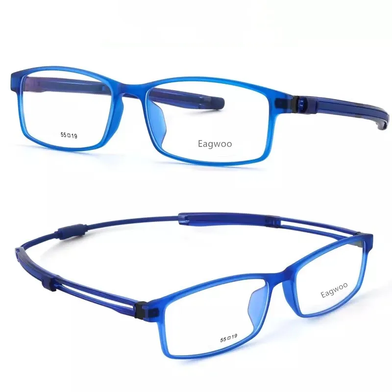 Спортивный супер светильник, оптическая оправа, дизайн по рецепту, спортивные очки с магнитом, выдвижные очки с широким лицом - Цвет оправы: Black Blue