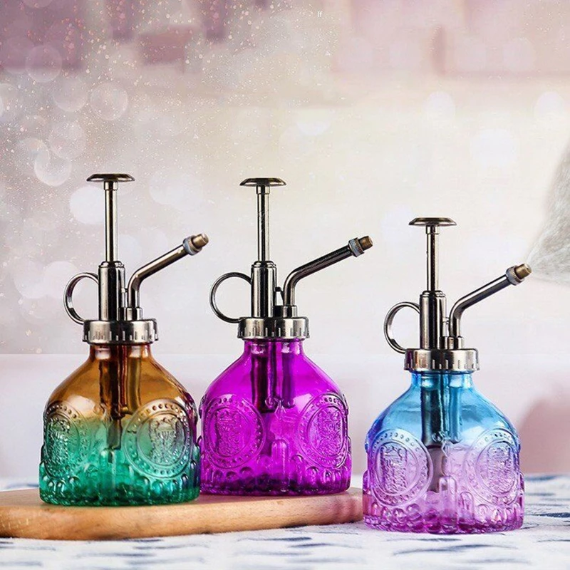 Plant Mister Glass Watering Spray Bottle Can Retro High-Atomization Nozzle Sealed Leak-Proof for Garden Plants Flower | Дом и сад