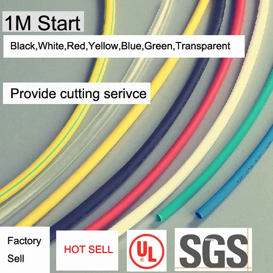 1pc 2m Black 2:1 Heatshrink Tube Tubing Sleeving Heat Shrink 2//4//6//8//10mm Hot