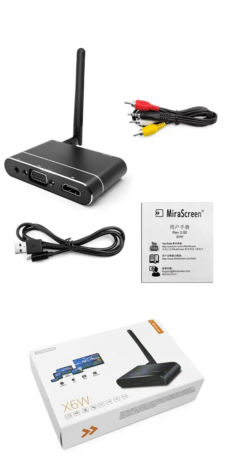 ТВ палка беспроводной ключ HD Дисплей приемник WiFi зеркальный модуль HDMI VGA AV выход Miracast Airplay отзеркаливание DLNA