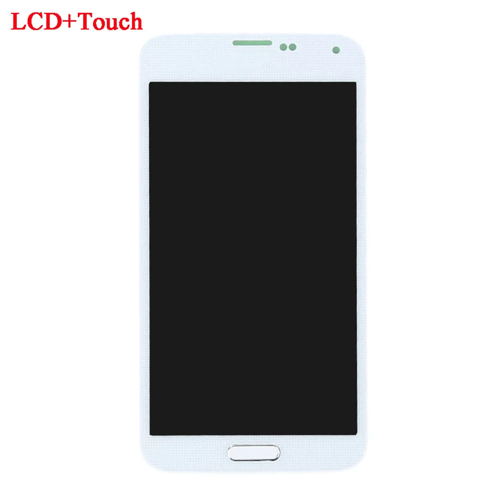 G900f ЖК-дисплей для SAMSUNG Galaxy S5 дисплей G900M G900A G900T G900FD ЖК-дисплей сенсорный экран дигитайзер кнопка для SAMSUNG s5 ЖК-дисплей - Цвет: White lcd LCD