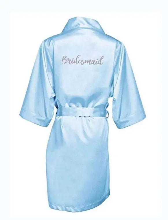light Bridesmaid Халат невесты мать сестра невесты свадебный подарок халат кимоно атласные халаты женщин - Цвет: light Bridesmaid