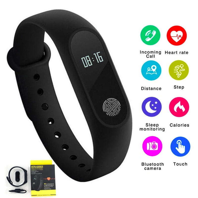 

Smart Band M2 Fitness Tracker Waterproof Smart Wristband Heart Rate Monitor Bluetooth xaomi Smart Bracelet Sleep pk mi band 3