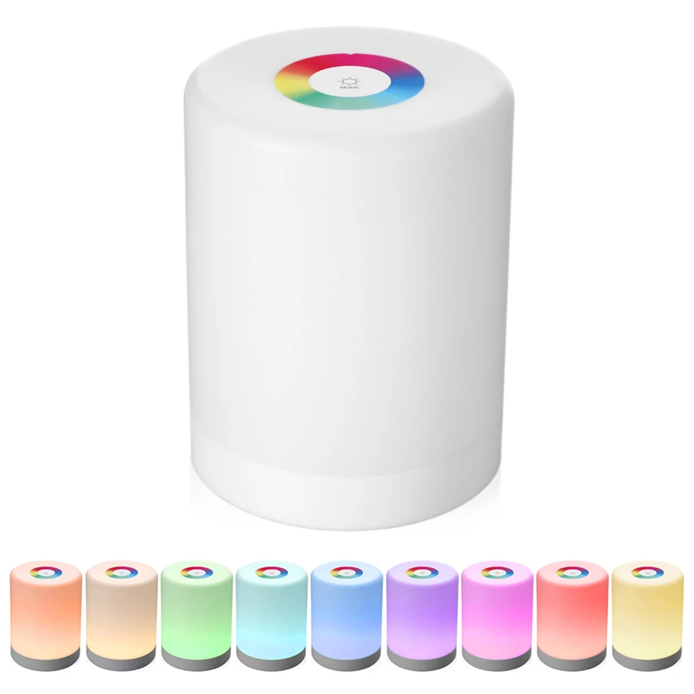 

Led Night Light Portable USB Rechargeable Intelligent Touch Control Night Lamp Touch Sensor Dimmable RGB Colorful Lamp with Hook