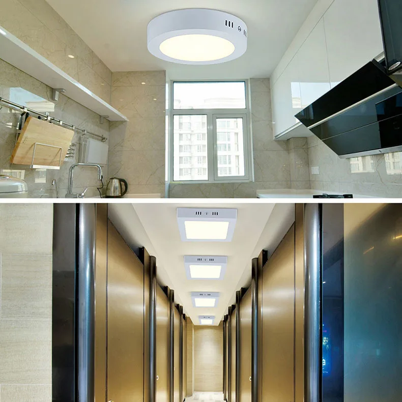 

LED Ultra-Thin Ceiling Light Black And White with Pattern Panel Light Die-Cast Aluminum 6w12w18w Free Opening Ceiling Downlight