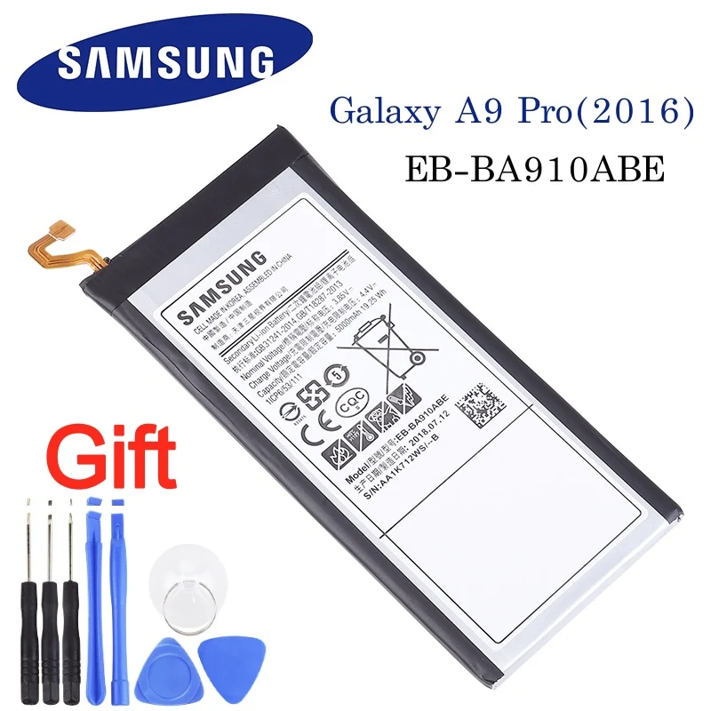 Оригинальный аккумулятор Samsung для GalaxyA9 + A9000 A9 Pro 2016 Duos Сменный телефона с разъемом