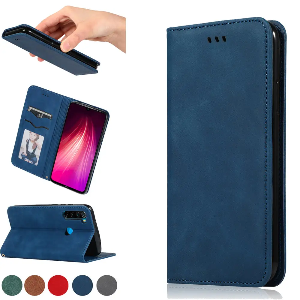 Роскошный кожаный чехол книжка для Redmi 9 8 8A 9C Xiaomi Note 8T Pro 9S Max бумажник с магнитной