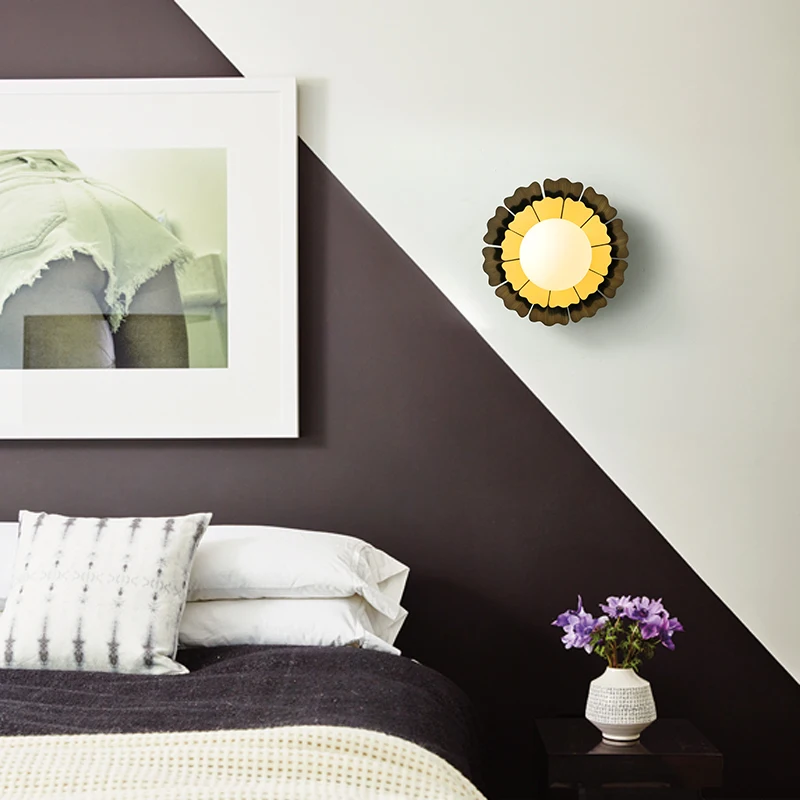 LED modern bedside wall lamp bedroom minimalist creative living room porch aisle decorative lights bathroom mirror headlights