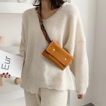 

new waist bag fanny pack бананка Fashion Women Solid Color Suede Hasp Bag Chest Bag Waist Bag поясная сумка сумка на пояс