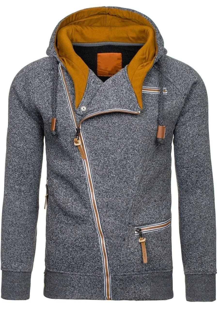 dark gray ZOGAA осенние флисовые толстовки для мужчин модные однотонные толстовки кардиган на молнии хлопковая Спортивная одежда для фитнеса мужской спортивный костюм 4XL - Цвет: dark gray