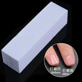 

1pcs sanding buffer block for UV n ail polish m anicure tool m anicure pedicure white form n ail buffer file