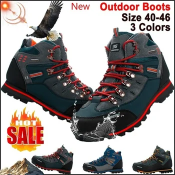 

2019 Army Waterproof Men's Outdoor Sports Trekking Hiking Boots Anti-skid Boots Winter Mountain Climbing Shoes 40-46