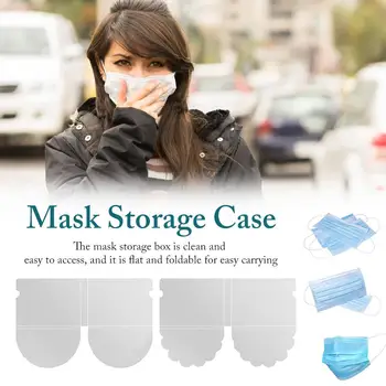 

10PCS Mask Storage Box Foldable Storage Clip Mask Holder Packaging Box Clean and Hygienic