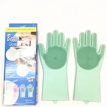 Утолщенные силиконовые перчатки для мытья посуды с чистящей щеткой, перчатки для мытья кухонной посуды, перчатки для мытья посуды пищевого качества