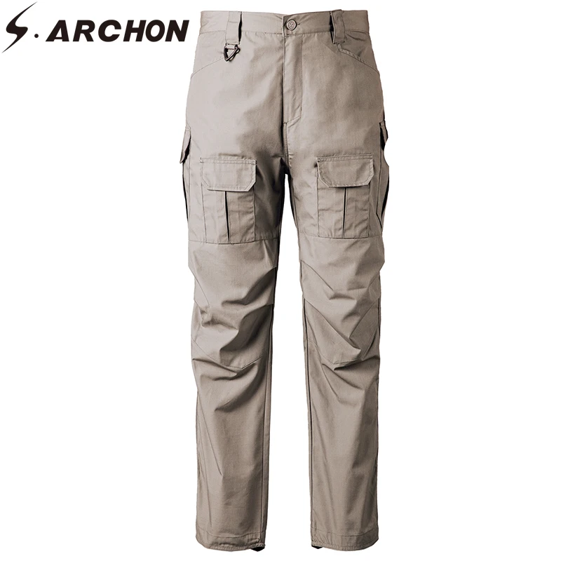 Брюки-карго мужские тактические хлопковые штаны в стиле милитари армейские