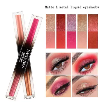 

2 in 1 Double-Ended Eyeshadow Liquid Matte Glitter Long Lasting Metallic Glitter Shimmer Eyeshadow Eyes Makeup Liquid