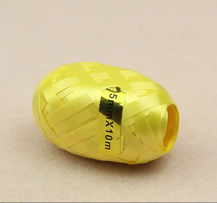 10 м/рулон 5 мм Шар Лазерная Лента для галстука подарочные упаковочные материалы Праздничная вечеринка Декор лента ручной работы DIY украшения - Цвет: yellow