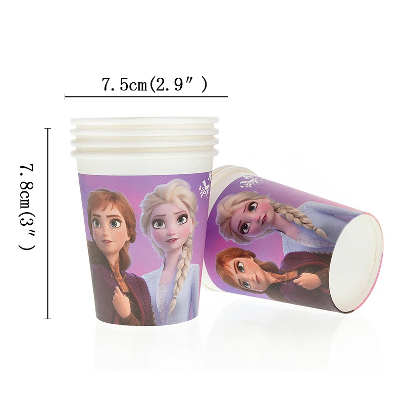 Disposable cup 6 шт./24 шт./48 шт./96 шт. Дисней замороженные одноразовые чашки тарелки вечерние украшения любимая детская вечеринка на день рождения вечерние принадлежности на открытом воздухе - Цвет: Disposable cup