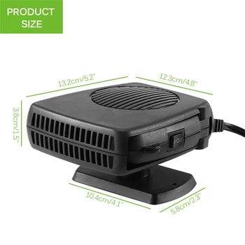 

TiOODRE 2 In 1Car Heater Air Cooler Fan Windscreen Demister Defroster 12V Electric Heating Portable Auto Dryer Heated Good Gift