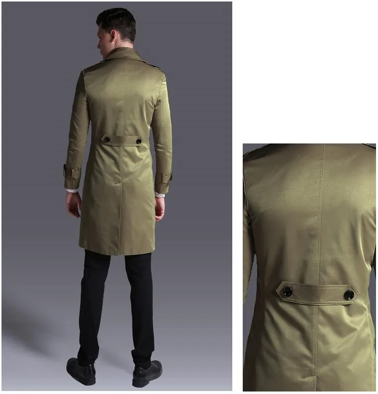Британский стиль VogueWinter Тренч мужские куртки с двойной пуговицей с длинным рукавом тонкая верхняя одежда высокого качества ветровка