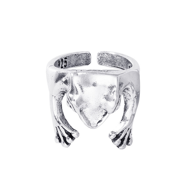 Punk Snake Ring for Men Women Exaggerated Antique Siver Color Fashion Personality Stereoscopic Opening Adjustable Rings