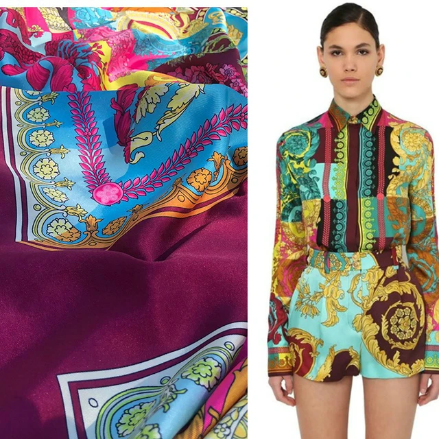 silk versace print fabric