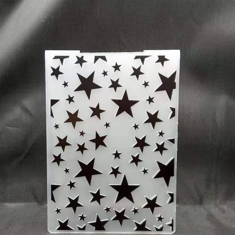 

ZATWBS Shining stars Embossing plates Design DIY Paper Cutting Dies Scrapbooking Plastic Embossing Folder