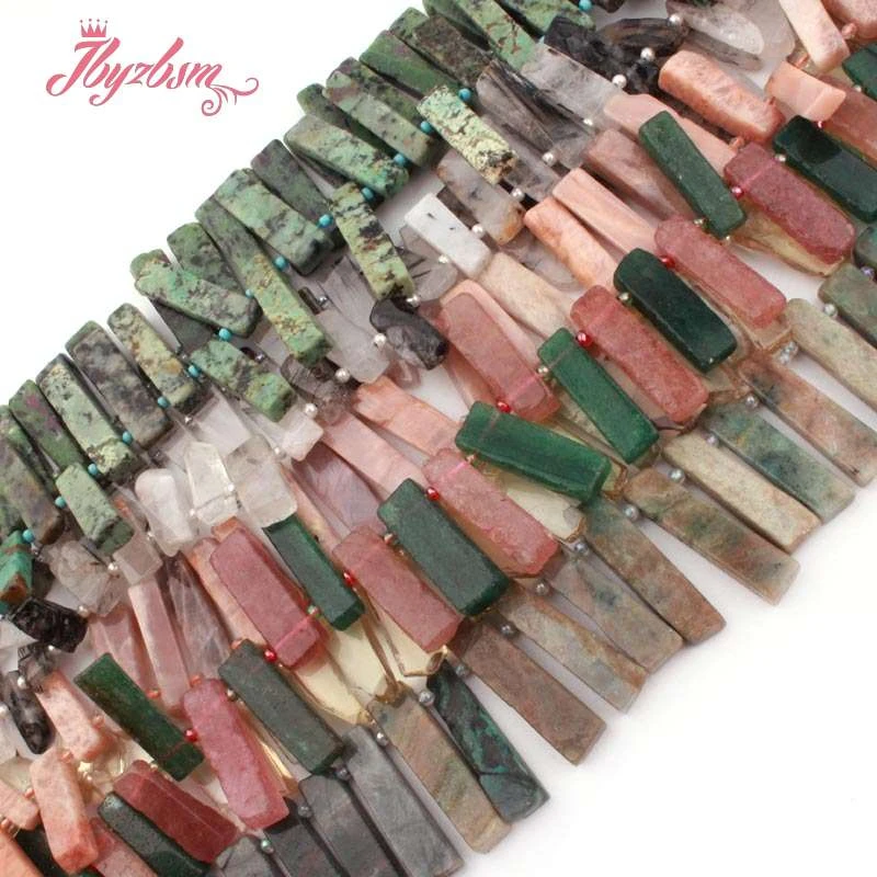 5x15-7x35mm Irregular Opal,Quartz,Agates Loose Natural Stone Beads For Jewelry Making DIY Necklace Bracelet Earring Strand 15