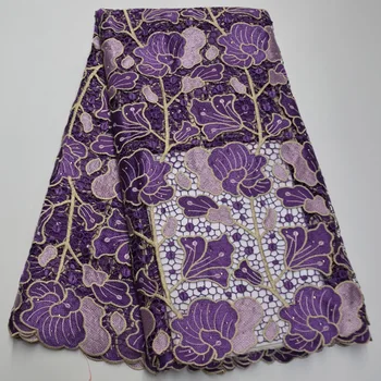 

High Quality Swiss Voile Lace Latest Nigeria Cord Lace Fabric With Stones Embroidery African Lace Fabric For Dubai Bride Clothes