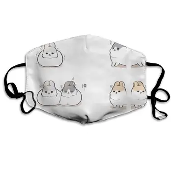 

Furry Rabbit print Dustproof and windproof mask, washable and reusable, suitable for outdoor sports