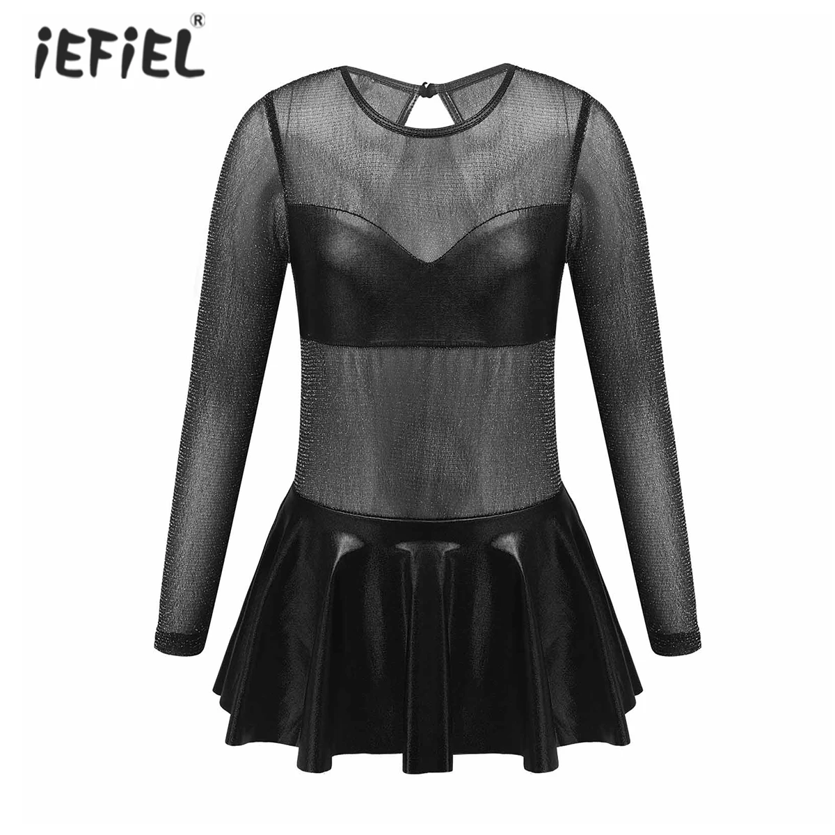 Vestito Da Body Per Balletto Per Bambina Per Bambini Tuta Da Ballo A Maniche Lunghe Trasparente Scintillante Ginnastica Body Body Costumi Da Ballo Lat