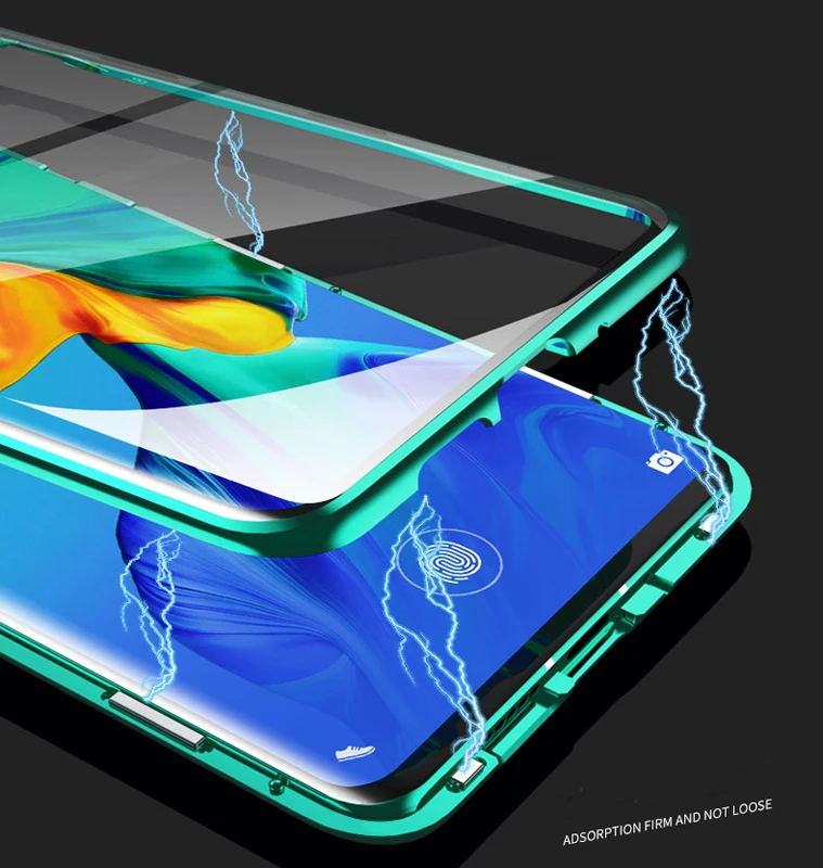 Двойная Защитная пленка с полным покрытием тела магнитное закаленное стекло чехол для huawei P20 P30 Коврики 20 10 30 Lite Pro Honor 8X9X20 10 Lite V10 V20