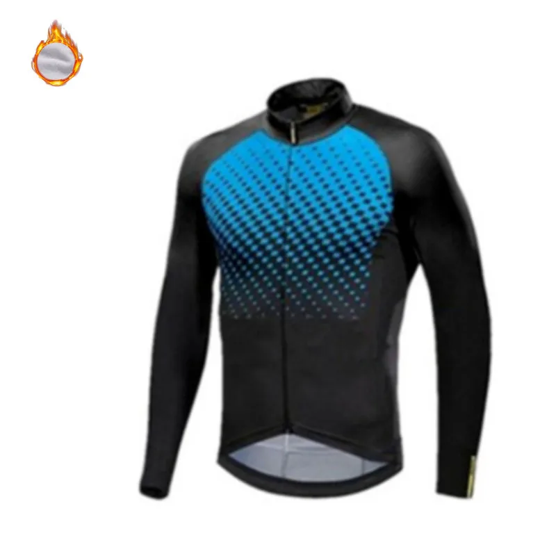 Для велоспорта Mavic Джерси с длинными рукавами Зимняя Теплая Флисовая велосипедная одежда для мужчин для прогулок верховой езды на велосипеде MTB Одежда комбинезон комплект - Цвет: cycling jersey 4
