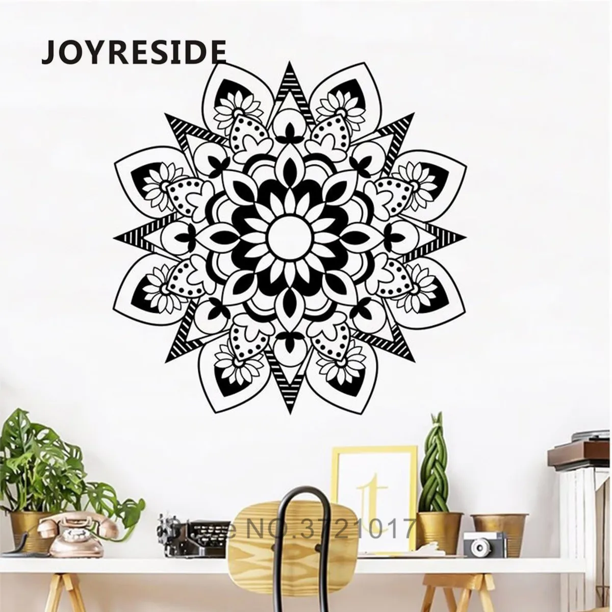 

Мандала Цветок Наклейка на стену домашняя Гостиная Искусство Дизайн Настенный декор религиозная Наклейка на стену религия виниловая наклейка s Мандала M420