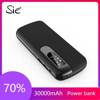 30000mahの電源銀行充電器iphoneサムスン外部バッテリー銀行内蔵チーワイヤレス充電器powerbankポータブル