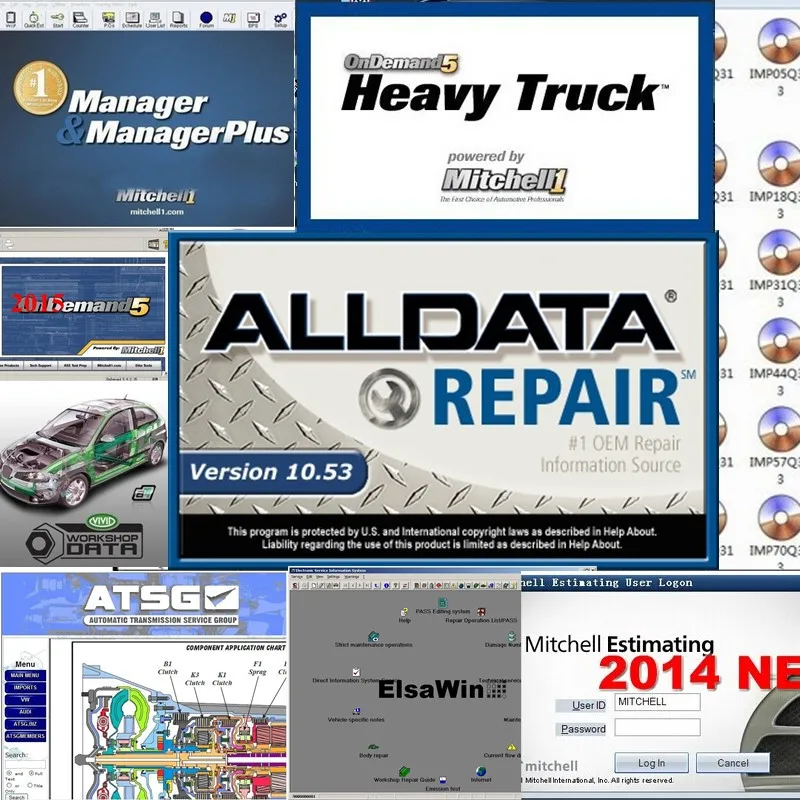 

Software Vivid Workshop Alldata Mitchell ondemand ElsaWin USB 3.0 1TB USB Harddisk HDD ATSG 24 in 1TB All data Repair Software