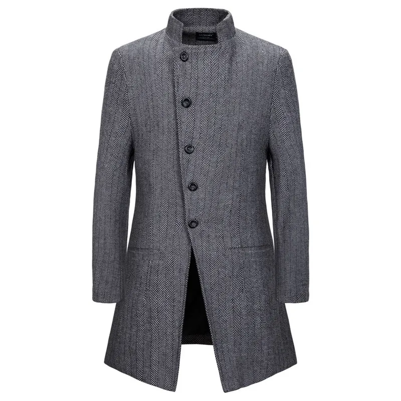 Весенне-осенний мужской Тренч, деловые повседневные длинные пальто, Тренч, мужская стильная ветровка в английском стиле, мужские топы, верхняя одежда, пальто