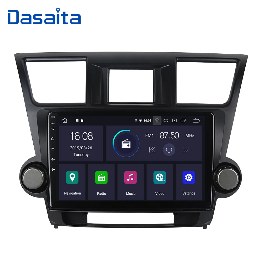 Автомобильный мультимедийный плеер Dasaita 10 2 дюйма HD экран Android 9 0 GPS радио Bluetooth для