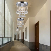  Luxury Crystal Ceiling Light Fixture Modern Ceiling Lamp E14 Chandelier Luminaire for Bedroom Hallway Aisle Bar 